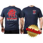 CHICAGO FIRE Dept. CFD/Skyline/old emblem, azul marino T-Shirt, L