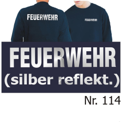 Sweat marin, FEUERWEHR argent-réfléchissant...