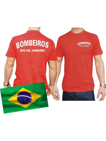 T-Shirt rosso, BOMBEIROS Rio de Janeiro (Brasil)