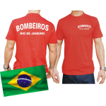 T-Shirt rot, BOMBEIROS Rio de Janeiro (Brasil)