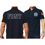 Polo navy, New York City Fire Dept. (Outline) - 343 mit Emblem auf Ärmel