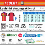 Laufshirt rot, "Fit for Firefighting" atmungsaktiv