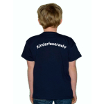 Kinder-T-Shirt blu navy, Rückentext: KINDERFEUERWEHR o.a.