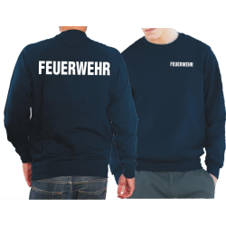 Sweat navy, FEUERWEHR in weiß (XS-3XL)
