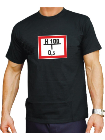 T-Shirt black, Hydranten-Schild