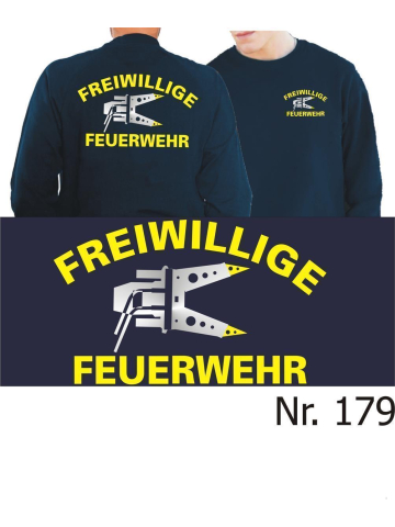Sweat blu navy, FF con Spreizer, neongiallo/bianco