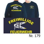 Sweat blu navy, FF con Spreizer, neongiallo/bianco