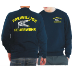 Sweat blu navy, FF con Spreizer, neongiallo/bianco