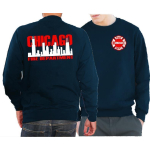 CHICAGO FIRE Dept. Skyline bicolor, marin Sweat
