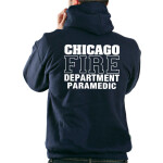 CHICAGO FIRE Dept. PARAMEDIC, azul marino Hoodie, XL