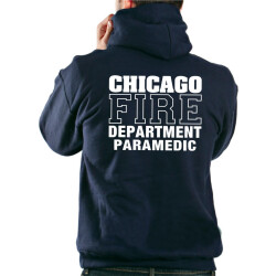 CHICAGO FIRE Dept. PARAMEDIC, blu navy Hoodie, XXL