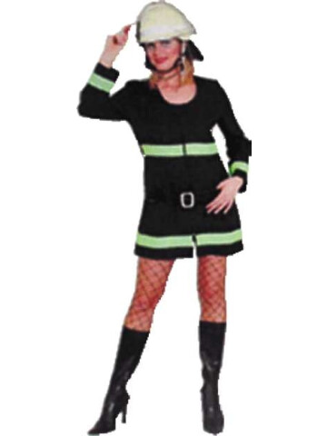 Kostüm Feuerwehrgirl en negro