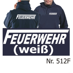 Hoodie blu navy, FEUERWEHR con lungo "F" nel...