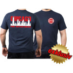 CHICAGO FIRE Dept. Skyline bicolor, navy T-Shirt, L