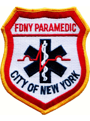 Badge Fire Dept. New York City - Paramedic 11 x 9,5 cm