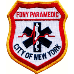 Badge Fire Dept. New York City - Paramedic 11 x 9,5 cm
