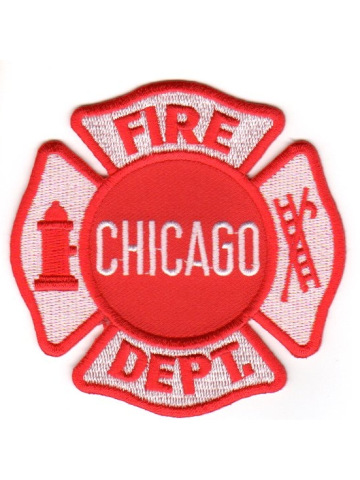 Abzeichen: Chicago Fire Dept. (8,7 x 8,7 cm)