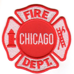 Chicago auf weiß Aufnäher Armabzeichen Polizei und Feuerwehr