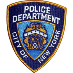 Insignia Polizei New York City, 11,5 x 9,5 cm, (zu 100 %...
