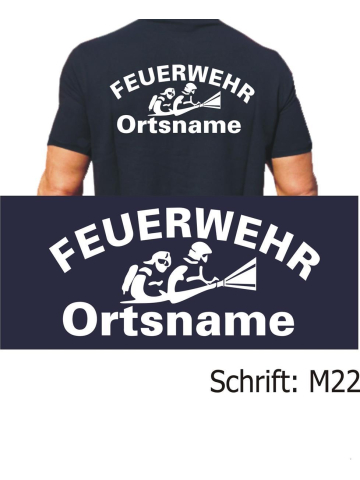 Polo police de caractère "M22" (Atemschutztrupp) avec nom de lieu
