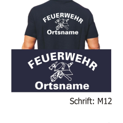 Polo Schrift "M12" (DDR-FW-Helm) mit Ortsnamen