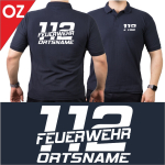 Polo police de caractère "OZ" (112 FEUERWEHR) avec nom de lieu