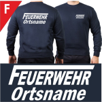 Sweat with font "F" with place-name