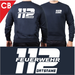 Sweat with font &quot;CB&quot; (112 FEUERWEHR) with...