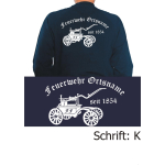 Sweat avec police de caractère "K" (Kutsche) avec nom de lieu dans et Jahreszahl