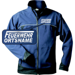 WorkSoftshelljacket navy, FEUERWEHR with place-name (reflective) nur Vorderseite