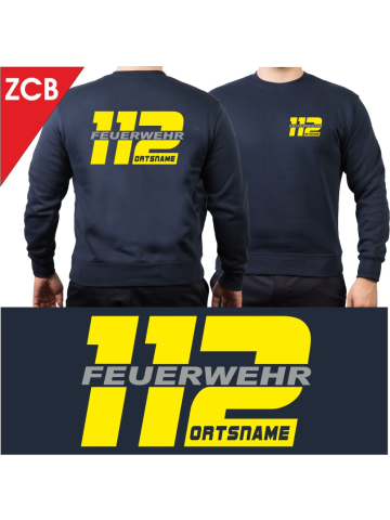 Sweat font "CB" with place-name, neonyellow and silver