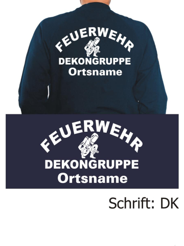 Sweat avec police de caractère "DK" (CSA) Dekongruppe avec nom de lieu