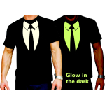 T-Shirt black, Anonymous Anzug (fluoreszierend-nachleuchtend)