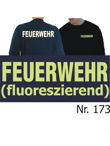 Sweat navy, FEUERWEHR fluoreszierend (XS-3XL)