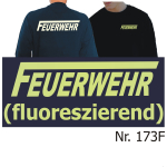 Sweat navy, FEUERWEHR with long "F" fluorescent