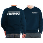 Sweat navy, FEUERWEHR with long "F" in white