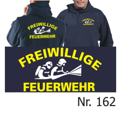 Hoodie navy, FFW with AGT (neonyellow/white)