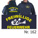 Hoodie navy, FFW mit AGT (neongelb/weiß)