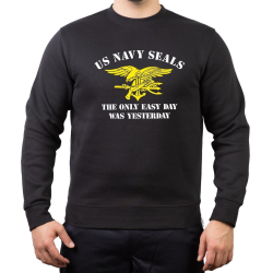 Sweat nero, blu navy SEALS - The Only Easy Day Was...