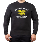 Sweat black, NAVY SEALS - The Only Easy Day Was Yesterday (weiß/gelb)