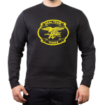 Sweat black, NAVY SEAL TEAM THREE, gelb