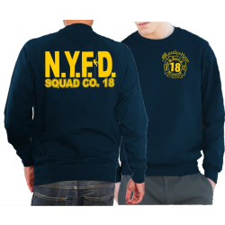 Sweat navy, NYFD Squad Company 18 - Manhattan