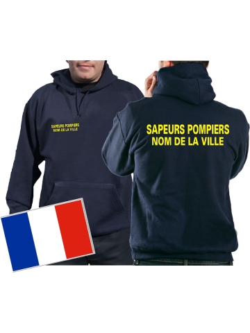 Pantalon navy/bleu marine SAPEURS-POMPIERS tricolore