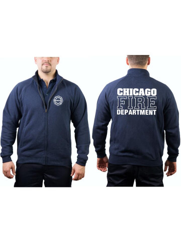 CHICAGO FIRE Dept. Sweat jacket navy, work M