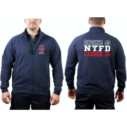 Sweat jacket navy, Eng-40/Ladder-35 Manhattan Upper West...