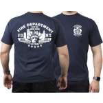 T-Shirt azul marino, New York City Fire Dept.150 years 1865-2015