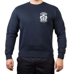 Sweat azul marino, New York City Fire Dept.150 years 1865-2015