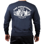 Sweat azul marino, New York City Fire Dept.150 years 1865-2015