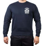 Sweat azul marino, New York City Fire Dept.150 years 1865-2015