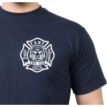 T-Shirt navy, New York City Fire Dept. Princeton St. Tigers South Jamaica Queens (E-303/L-126)